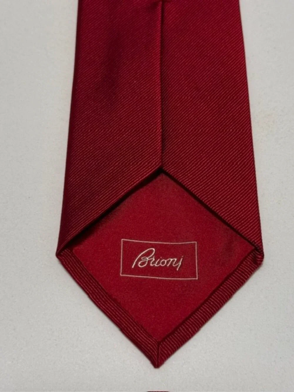 Brioni Solid Red Tie
